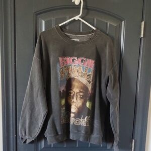 Urban Outfitters Biggie Smalls Graphic Sweatshirt - Black